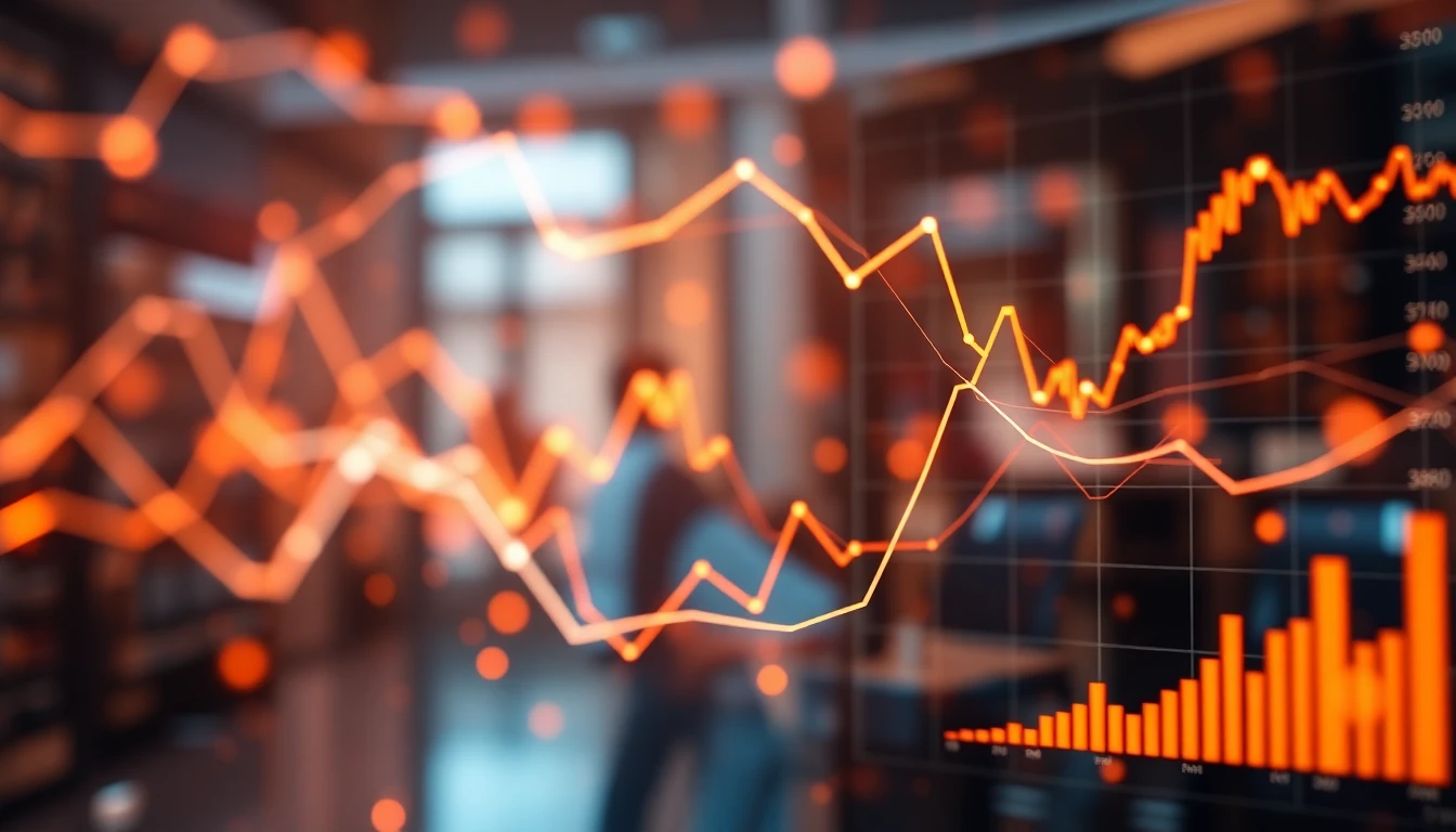 Abstrakte Visualisierung von Datenströmen und Marktstimmung